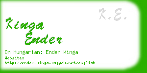 kinga ender business card